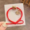 Cuerda para el pelo de Año Nuevo Este año es Aleación de Tigre Cuerda Roja para el Cabello Pulsera Banda de Goma de Doble Uso Goma para el Pelo Cuerda Roja Tigre del Zodiaco