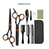 Set de Tijeras de Peluquería Acero Inoxidable 4Cr Tijeras de Corte de Cabello de Gama Media Herramienta de Corte de Cabello para Auto-Corte Tijeras de Peluquería