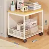 Estante de almacenamiento debajo del escritorio estación de trabajo de oficina carrito pequeño gabinete de almacenamiento simple multifuncional para poner mochilas con ruedas caja artefacto