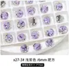 Decoraciones para Uñas con Pedrería K9 Rectangular en Forma de Rombo Sin Base, Accesorios de Bolas de Pedrería de Azúcar Helado Terminados a Mano, Decoración de Uñas al por Mayor
