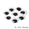 Accesorios para ojos de animales hechos a mano para niños de AliExpress, juguete de bricolaje con ojos adhesivos, actividad en blanco y negro.