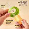 Cepillo para tazas de mango largo cuatro en uno, cepillo de limpieza de esponja colgante multifuncional, adecuado para limpiar tazas térmicas, biberones y botellas de agua