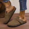 Bocken Shoes Baotou Half Slippers Ropa exterior 25 Nuevos zapatos de verano planos de media pantuflas Sandalias Bocken Zapatillas Zapatos de mujer en stock