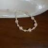 Pulsera Barroca Exquisita de Flor de Zircón y Perla Redonda, Pulsera de Lujo Ligero y Gama Alta, Joyería de Mano Dulce Retro Francesa