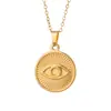 Collar Tohm Retro Europeo y Americano Ojo del Diablo Lujo Accesible de Gama Alta Sin Decoloración Colgante Ojo de Nicho Clavícula de Mujer