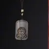 Venda Direta de Fábrica Pingente de Lótus de Seis Caracteres, Ornamento Pendurado Vintage de Agarwood Dupla Face, Ornamento de Mão, Pingente Colecionável, Pingente de Colar