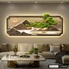 Nueva Pintura Decorativa para Sala de Estar Estilo Chino Pino de Bienvenida Lámpara de Pared Pintura Luminosa LED Colgante para Pared de Fondo de Sofá Mural de Lujo Accesible