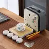 Juego de Té Portátil para Viaje Tetera Ding Kiln Gaiwan Taza de Té Bandeja de Té Taza Rápida Logo de Empresa Regalo Souvenir Juego de Té