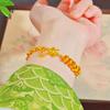 Pulsera de anillo de estrella de seis puntas con taladro de oro de arena de Jin Yan, pulsera de personalidad de moda para mujer AB