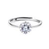 Anillo de diamantes de Star City para mujer, sencillo, de alta calidad, en plata esterlina S925, con diseño de copo de nieve y nicho, joyería de circonita que no se desvanece.