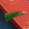 Borla pequena e curta de metal de 6 cm para artesanato, pingente de saquinho, brincos, acessórios de joias, marcador de livro, borla pequena