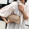 2025 Patrón Tejido Retro Nueva Textura Simple Gran Capacidad Cierre Moda Casual Bandolera Hombro Bolso Cuadrado Pequeño