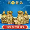 Pixiu de Latão Atrai-Riqueza, Pixiu de Cobre, Pixiu com Ruyi, Enfeites de Pixiu, Artesanato de Pixiu de Cobre, Decorações para Escritório, Atacado de Presentes