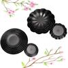 Plato de vajilla de melamina tipo porcelana A5, plato creativo de plástico negro de estilo japonés, plato para olla caliente, plato para barbacoa, plato esmerilado