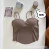 Camisola Sexy Cruzada Estilo Hong Kong Ropa Exterior para Mujer Primavera y Verano Ropa Interior Top Espalda Hermosa Copa de Látex Ropa Interior Deportiva Sin Costuras