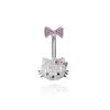 Anillo para el Ombligo Transfronterizo Europeo y Americano Corazón de Melocotón Mariposa Flor Circonita Clavo para el Ombligo Joyería para Piercings Corporales Más Vendida en Amazon