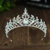 Coroa de Noiva Europeia e Americana Transfronteiriça Tiara Festa de Aniversário Faixa de Cabeça de Liga Pedras Strass Rainha Acessórios de Cabelo Coroa para Vestido de Casamento
