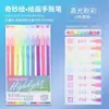 Conjunto de Caneta e Caderno Frutas Azuis Caderno de Grande Capacidade Caneta Gel Caneta Marca-Texto para Anotações de Pintura Caneta de Ponta Fina de Cabeça Única