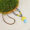 Collar de Perro Dachshund Cerámico de Jingdezhen Fresco, Dulce, Lindo, Moderno y Único, Estilo Dulce y Genial, Collar Infantil y Creativo