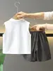 X227 Conjunto de Verano para Niños Nuevo Estilo Coreano Atractivo Chaleco Delgado sin Mangas para Niños Ropa de Verano para Bebés Conjunto de Dos Piezas Moderno