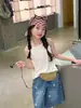 Top Floral y Xun para Niñas 2026 Verano Nuevo Estilo Coreano Top de Tirantes Finos para Usar en Capas o Solo, Estilo Chica Perezosa