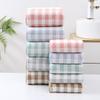 Toalla de baño japonesa de coral polar, simple, a cuadros, absorbente, gruesa y suave, de dos piezas, venta al por mayor