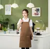 Delantal Publicitario Impermeable y a Prueba de Aceite con Correas Ensanchadas para el Trabajo, Adecuado para Cafeterías, Tiendas de Té con Leche, Personal de Restaurante y Supermercados, con Impresión Personalizada