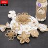 Cuerda de cáñamo decoración de flor pequeña hecho a mano diy haciendo anillo de jardín de infancia diseño de creación lazo material de flor de lino accesorios