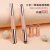 Pincel de Silicona para Labios de Doble Cabeza con Tapa Mini Pincel Halo a Prueba de Polvo Pincel Corrector Portátil para Bálsamo de Labios, Labial, Pincel para Labios con Labio