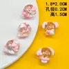 Pulsera Transparente de Dibujos Animados Pintada a Mano Accesorios de Cuentas Decoración Colgante Perforada Cadena para Funda de Teléfono Móvil DIY Acrílico