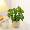 Planta Nórdica Desktop Bonsai Planta Verde em Vaso Interno Estação de Trabalho de Escritório Flores Decorativas Flores Artificiais Enfeites