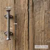 Manija de Puerta de Hierro Fundido Estilo Retro Europeo para Patio Exterior Jardín Puerta de Madera Armario Decorativa Manija de Hierro Pestillo