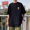2026 Verão Novo Manga Curta Masculina Camiseta Pesada Tendência Solta Estilo Americano Top Masculino Comércio Exterior