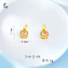 Zircón Rosa Forma de Gota de Agua Cuadrada Agujero Pasante Accesorios para Joyería DIY Dorado Arenoso Chapado en Oro Estilo Lujo Ligero Joyería para Mano de Mujer
