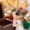 Collar Colgante de 26 Letras Completo de Diamante de Lujo Ligero Nueva Moda Transfronterizo Europeo y Americano 2026 para Mujeres Joyería Hip-Hop de Moda Venta al por Mayor