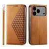 Aplicável ao iPhone18promax Capa Flip para Celular com Relevo de Losango iPhone15 Suporte Capa de Celular à Prova de Queda