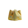 Bolsa de almacenamiento tejida de algodón y lino engrosada, bolsa para tetera, bolsa de tela portátil estilo chino resistente a caídas, adecuada para una tetera y cuatro tazas de té