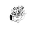 Plata S925 Chapada en Plata Pan's Dora Nuevo Ángel de Amor de Disney Alas de Ángel Brújula del Destino de Año Nuevo Accesorios DIY