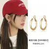 Pendientes de Aro Grandes Lisos de Plata Pura 999 para Mujer, Lujo Ligero de Alta Gama, Clips para Orejas de Aro Lisos, Aretes de Botón, Accesorios Populares para Orejas