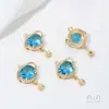 Preservação de Cor Conjunto de Ouro 14K Zircônia Planeta Azul Galáxia Lua Pingente diy Pulseira Colar Feito à Mão Joias Pingente