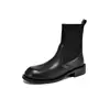 Comércio Exterior 43 Botas de Costura Botas Martin Femininas Botas de Lã com 33 Cano Curto Salto Quadrado Novas Botas Meia Britânicas para Adultos
