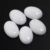 Cabujón Redondo de Piedra de Jade Blanco, Gema Suelta Semicircular, Interfaz Ovalada de Jade Blanco, Accesorios para Joyería DIY al por Mayor