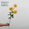 Crisantemos artificiales de color macarrón y flores de loto de rama alta para arreglos florales de sala de estar de casa de huéspedes y decoraciones de boda, disponibles para entrega de una sola pieza