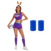 Baloncesto Femenino Transfronterizo Fútbol Salón Auto Show Top Shorts Tocado Traje de Animadora de Tres Piezas