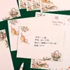 Set de papel de carta y sobres con temática de gatos, engrosado para escribir a mano cartas, papel de carta de regalo estilo ins, regalo de dibujos animados, decoración de mensajes