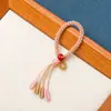 Colgante con Bucle para Dedo de Nudo de Maíz Trenzado, Nudo Cola de Fénix, Llavero para Bolso, Nudo de Cordón, Nudo de Maíz de Bucle Abierto al por Mayor