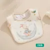 Babero Impermeable de Saliva en Forma de U, Resistente al Agua, Absorbente, No Humedece, Gasa para Bebé, Algodón Puro, Babero Clase A, Babero para Comer Infantil