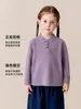 Ropa para Niños Tongbei 2026 Invierno Nuevo Versátil Camiseta para Niños con Media Cremallera Cuello Alto, Bloques de Color, Top Casual Cálido