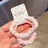 Elástico de Cabelo Colorido Doce com Bolinhas, Estilo Fio de Telefone, Versátil para o Verão, Diário, Alta Elasticidade