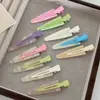 Novo Presilha de Cabelo Triangular Colorida Sem Costura Presilha Lateral para Franja e Cabelo Solto Presilha Bico de Pato Grampo de Cabelo Coreano Acessório de Cabelo